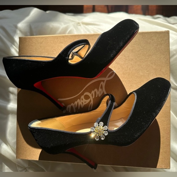Christian Louboutin Black Heels with Embellishment - Picture 2 of 10